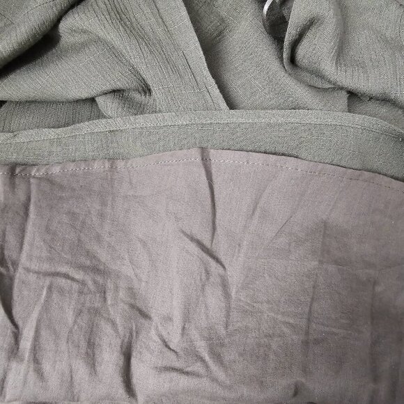 Lost & Wander Baja New Tie Waist Flutter Short Sleeve V Neck Olive Dress - Picture 10 of 12